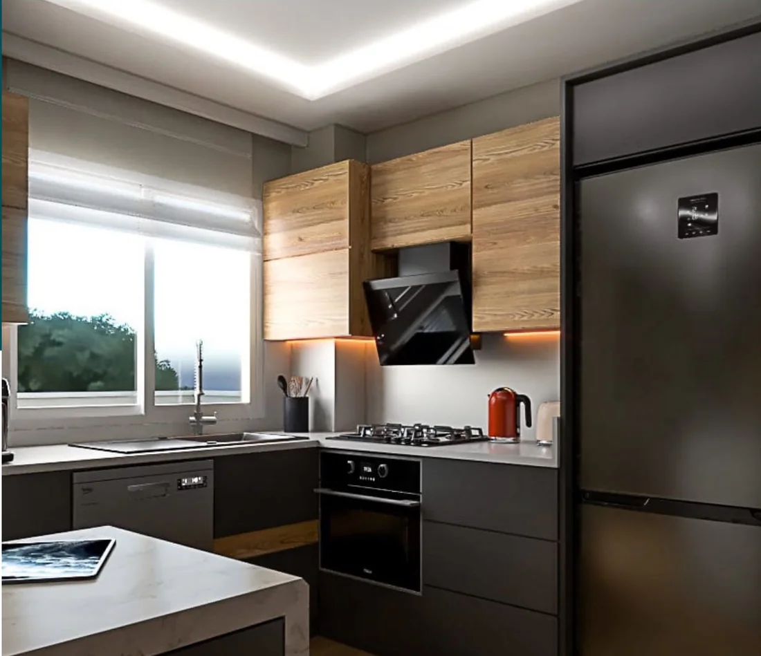 İzmir tadilat ve iç mimari uygulaması - Alpin Interior Design mutfak projesi